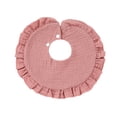 thumbnail image 1 of hengsof Baby Girl's Everyday Bib, Stylish Lace Trim Solid Color Soft Cotton Gauze Comfortable Bib, Suitable for Infants, 1 of 5