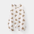 thumbnail image 1 of hengsof Baby Girls Sleeveless Romper Sleepwear, Fashion Print Cotton Lightweight Short Onesie for Summer, Infants Ages 3 Months to 2 Years, 1 of 5