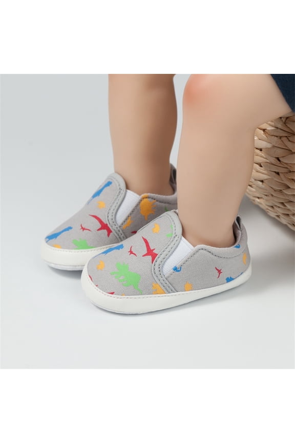 Baby Girls and Boys Canvas Shoes Soft Soled Slip On Shoes for Toddlers and Newborns Casual Sports Shoes Flat Shoes for Boys