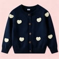 thumbnail image 1 of hengsof Baby Girls and Toddlers Long Sleeve Knitted Button Cardigan, Heart Print Top, 1 of 7