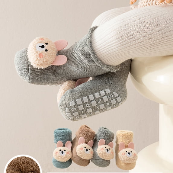 hengsof Baby Socks,Bunny Non Slip Socks for Newborn Preemie Infant Cute Princess Dress Ankle Sock