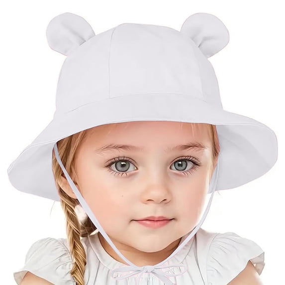 hengsof Baby Sun Hat Newborn UPF 50+ Wide Brim Toddler Bucket Hat for Boys Girls Hats Adjustable Summer Beach Caps