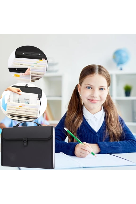 Back to School Supplies Unisex Bag Briefcase Insert Organizer Student Subject Storage Bag for Work Office File Document Laptop Storage Organizer