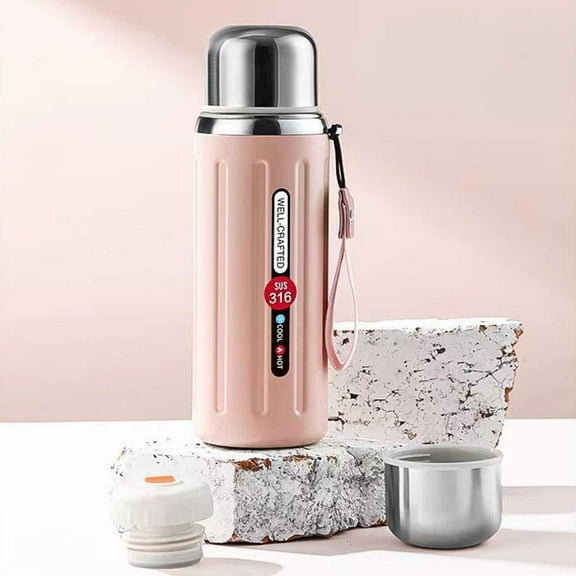 hengsof Back to School Supplies 316 Stainless Steel Sports Kettle Outdoor Car Portable Pot Large Capacity Vacuum Thermos Cup