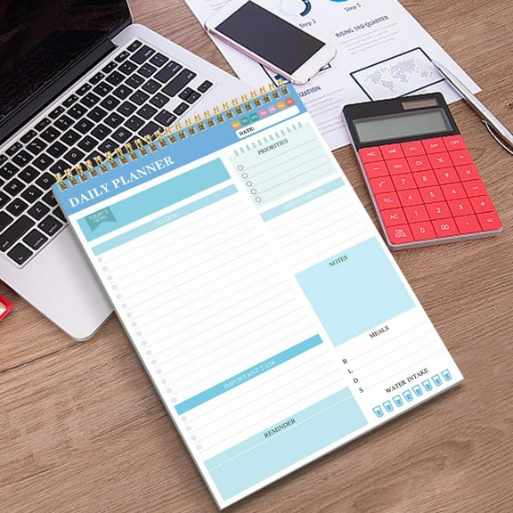 hengsof Back to School Supplies Daily To Do List Notepad 52 Sheets Spiral Planner Checklist Work Organizer Planning Pad for School Office Supplies