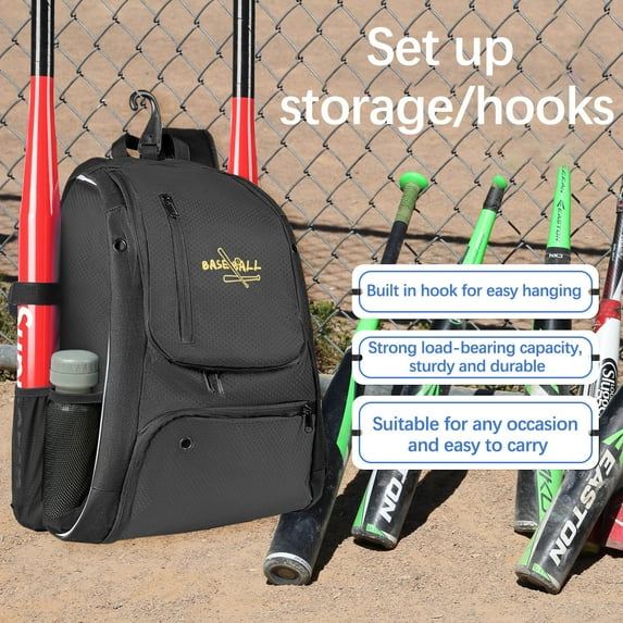hengsof Baseball Bag,Backpack for Baseball, T-Ball & Softball Equipment & Gear,Softball Bag with Shoe Compartment Swimming Pool Accessories