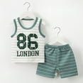 thumbnail image 1 of hengsof Boys Baby Summer Clothing Set, Toddler Cute Printed Sleeveless Round Neck Vest Top Shorts Casual Two Piece Set, 1 of 3