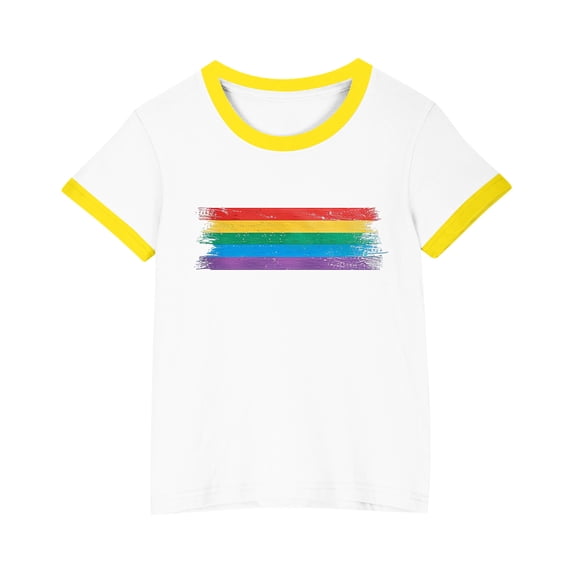 hengsof Boys Basic Short Sleeve Shirt , Simple Casual Crew Neck Top, Soft Comfortable Everyday Pullover for Children 3-14 Years