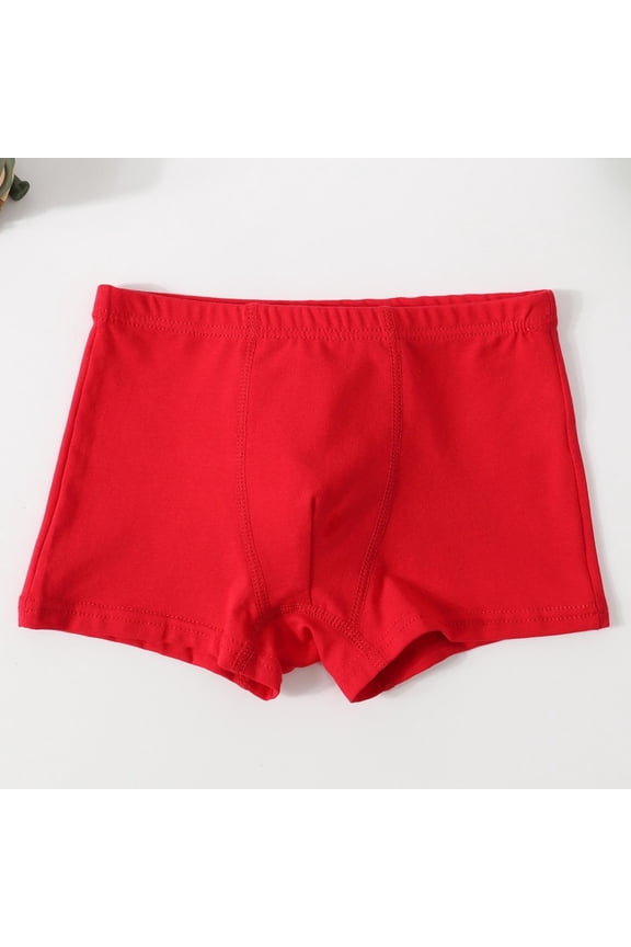 Boys Basic Solid Boxer Briefs for 6 Months to 8 Years Cotton Soft Stretch Underwear Comfortable Everyday Essential Wear