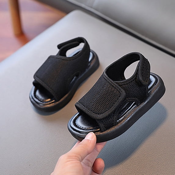 hengsof Boys Fashion Casual First Walker Sandals Spring Summer Solid Color Soft Sole Beach Shoes Comfortable Open Toe Cute Sandals