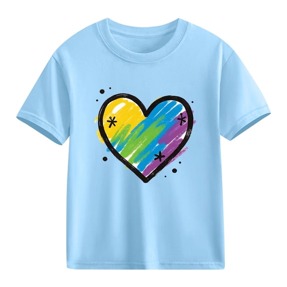 hengsof Boys Girls T-Shirt Graphic Crewneck Short Sleeve Printed Tee Shirt Tops for Kids Teens