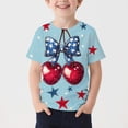 thumbnail image 1 of hengsof Boys Independence Day T-Shirt Short Sleeve Crewneck Fashion Print Graphic Tee Summer Casual Comfort Top for Kids Ages 3-15, 1 of 5