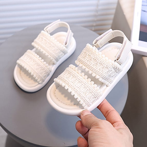 hengsof Boys Spring Summer Open Toe Sandals Fashion Soft Sole First Walker Beach Shoes Solid Color Casual 2-in-1 Cute Slides