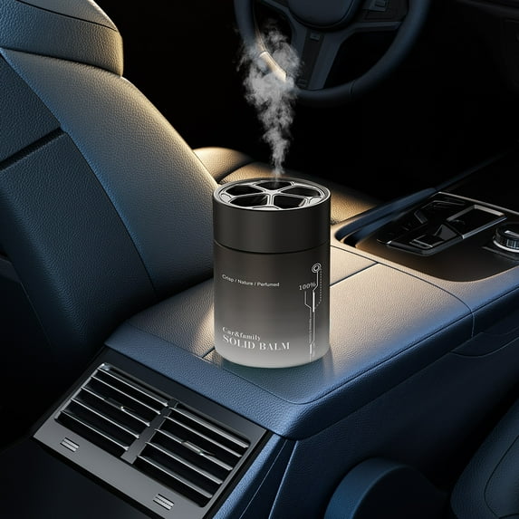 hengsof Car Air Freshener, Stopable Car Perfume, Adjustable Lid for Desired Odor Strength, Premium All-metal Replaceable Solid Fragrance Long-Lasting Scent Cup for Car Cup Holder