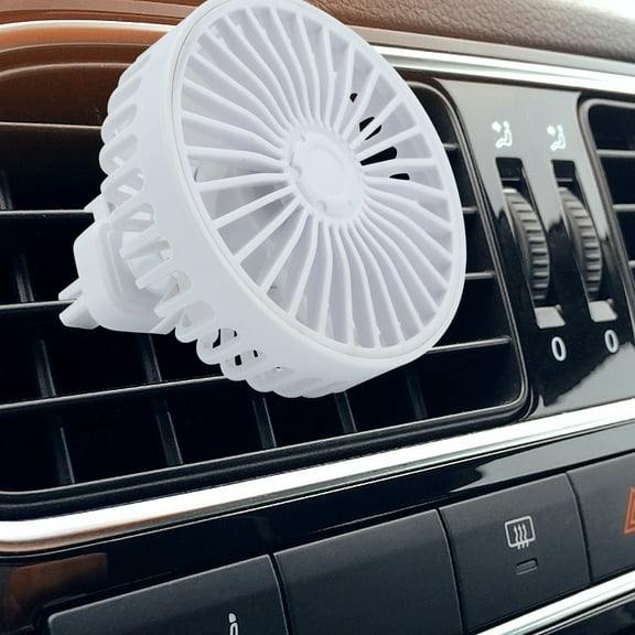hengsof Car Fan, USB Portable Fan for Car with 3 Wind Speed, 360 Degree Rotatable Dual Head Car Fans, Strong Wind Electric Auto Fans for Car Dashboard SUV RV Truck Boat Van Sedan Home Office
