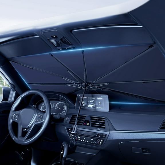 hengsof Car Thermal Insulation, Sunshade Umbrella, Front Sunscreen, Summer Products, Car Sunshade, Retractable Sunshade