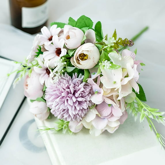 hengsof Cascading Bouquets for Bride Rose Artificial Bridal Bouquet for Boho Rustic Wedding Ceremony Anniversary