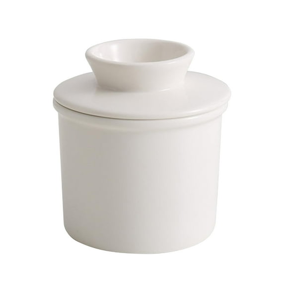 hengsof Ceramic Butter Crock with Lid, Countertop French Butter Keeper with Water Line for Spreadable Soft Butter