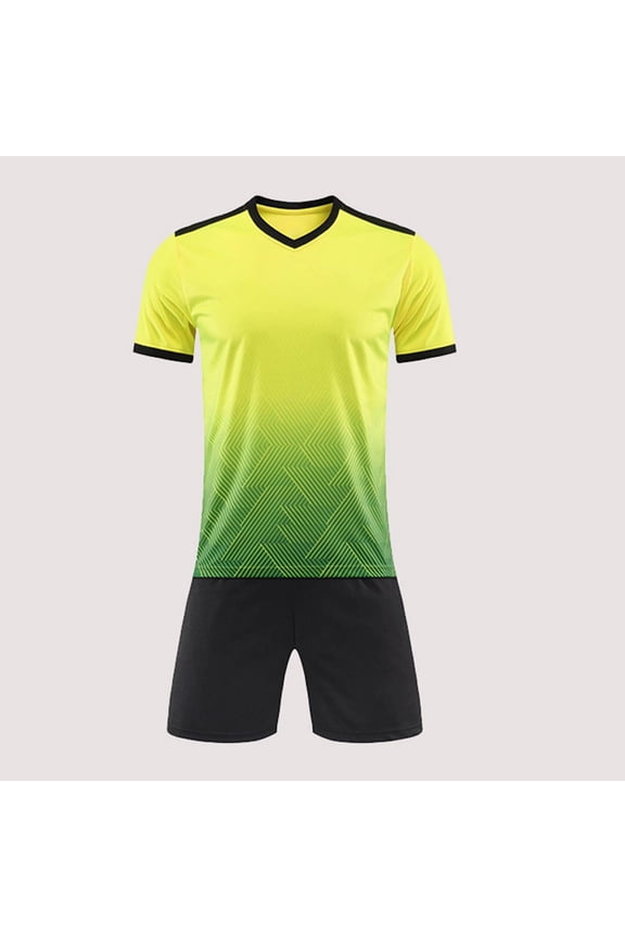 Child Soccer Jersey Sportswear Outfit Team Training Uniform T-Shirt and Shorts Kit