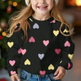 thumbnail image 1 of hengsof Children'S Love Pattern Sweatshirt, Warm Long-Sleeved Top, Cute Printed Sweatshirt, Casual Loose Top, 1 of 7