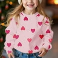 thumbnail image 1 of hengsof Children'S Love Pattern Sweatshirt, Warm Long-Sleeved Top, Cute Printed Sweatshirt, Casual Loose Top, 1 of 7