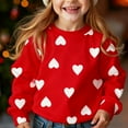 thumbnail image 1 of hengsof Children'S Love Pattern Sweatshirt, Warm Long-Sleeved Top, Cute Printed Sweatshirt, Casual Loose Top, 1 of 6