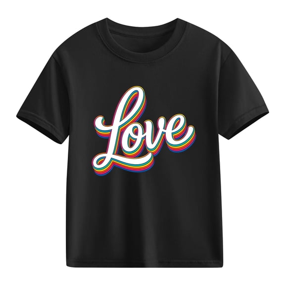 hengsof Children's Basic Round Neck Short Sleeve T-shirt