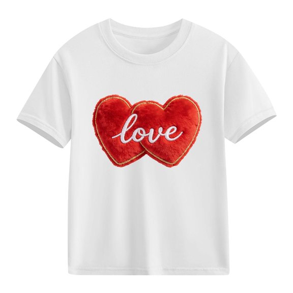 hengsof Children's Basic Round Neck Short Sleeve T-shirt