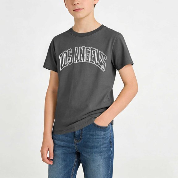 hengsof Children's Casual Short Sleeve T-Shirts Daily Comfortable Tops Printed T-Shirts