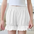 thumbnail image 1 of hengsof Children's Girls' Lace Up Shorts Safety Pants Bottom Ruffled Bloomers Bottoms Sports Dance Shorts Children's Exercise Sports Shorts, 1 of 6