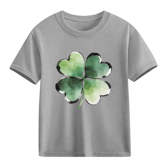 hengsof Children's Shirts Graphic Short Sleeve T-Shirts Casual Everyday Tops