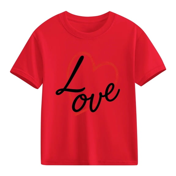 hengsof Children's Short Sleeve Printed T-shirt Tops