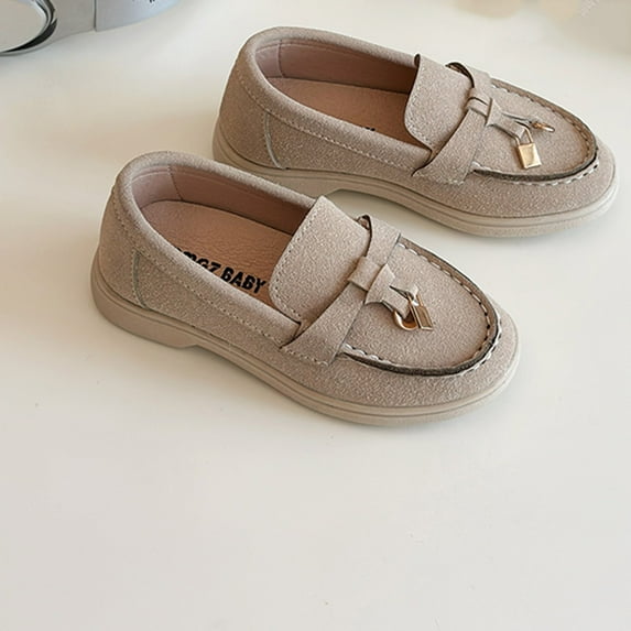 hengsof Children's Slip On Princess Shoes Lightweight Casual Formal Boat Shoes Suitable for Girls