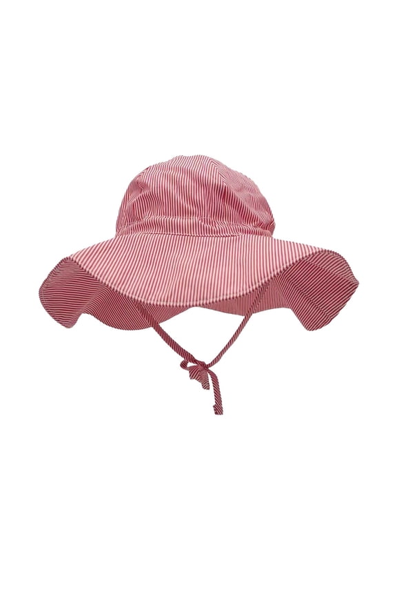 Children's Striped Sun Hat, Summer Outdoor Sun Protection Breathable Fisherman Hat, Summer Outdoor Beach Essential, Size 3 Months-4 Years Old