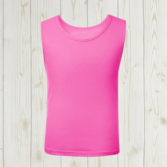 hengsof Children's Summer Crew Neck Vest T-Shirt Comfortable Breathable Top Suitable for Children Teenager Practice Sports Lightweight Basketball Jersey