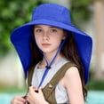 thumbnail image 1 of hengsof Children's Summer Sun Hat Outdoor Beach Sun Hat Breathable Sunshade Fisherman Hat Suitable for Girls Aged 6-14, 1 of 5