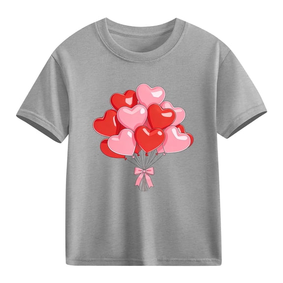 hengsof Children's Trendy Graphic Short Sleeve Printed T-Shirt