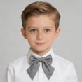 thumbnail image 1 of hengsof Childrens Solid Color Neck Tie for School Uniform, Adjustable Bow Tie for Dress Shirt, Academic Formal Wear Accessory, 1 of 6