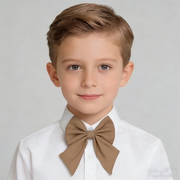 hengsof Childrens Solid Color Neck Tie for School Uniform, Adjustable Bow Tie for Dress Shirt, Academic Formal Wear Accessory