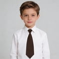thumbnail image 1 of hengsof Childrens Solid Color Neck Tie for School Uniform, Classic Style Tie for Dress Shirt, Academic Formal Wear Accessory, 1 of 6