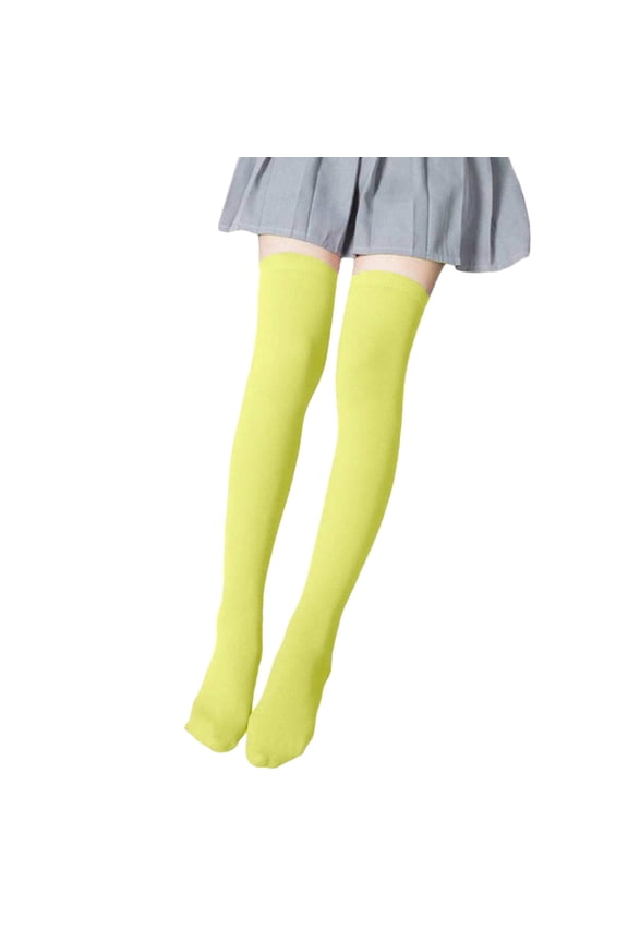 Childrens Solid Color Over The Knee Socks for 2-12 Years Stretchy Dance Tights High Socks Basic Socks for Girls One Size Fits Most