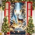 thumbnail image 1 of hengsof Christmas Door Cover Banner 35x71Inch Holiday Front Door Decoration with Christmas Printed for Xmas Winter Wall Hanging Seasonal Decor, 1 of 6
