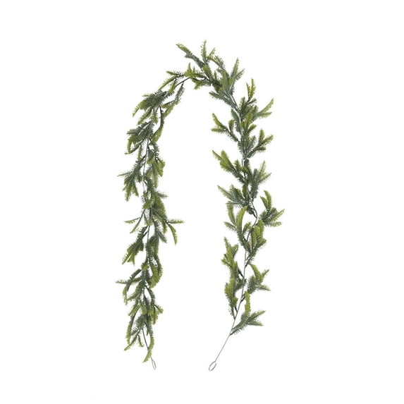 hengsof Christmas Garland Rattan Green Leaves Decorative Strip Pines Cedar Rattan for Mantle, Home, Stairs, Fireplace, Porch, Indoor/Outdoor