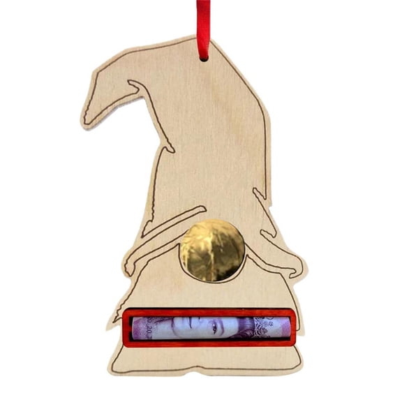 hengsof Christmas Money Holders for Cash Wooden Christmas Cards Money Holder Gift Funny Money Holder Ornaments Money Card for Cash Gift Christmas Tree Hanging Accessories
