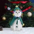 thumbnail image 1 of hengsof Christmas Pet Cape for Cats Dogs Small Pet Clothing Festive Decor for Home Pet Grooming Holiday Displays Ideal for Christmas, 1 of 6