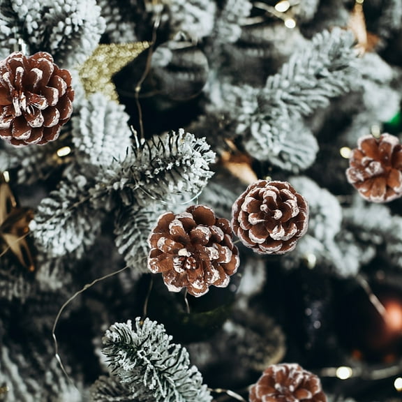 hengsof Christmas Pine Cones Ornament Natural Rustic Pinecones Ornaments for Home Thanksgiving Xmas Christmas Tree Decorations