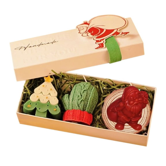 hengsof Christmas Scented Candle Set Christmas Tree Candle Gift Box Christmas Eve