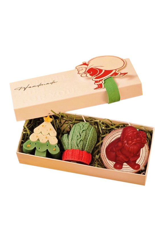 Christmas Scented Candle Set Christmas Tree Candle Gift Box Christmas Eve