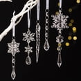thumbnail image 1 of hengsof Christmas Snowflake Icicle Hanging Ornaments Acrylic Crystal Christmas Tree Decorations with Drop Pendants for Xmas Winter Wonderland New Year Party Supplies, 1 of 9