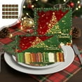 thumbnail image 1 of hengsof Christmas Tree Party Supplies, Red and Green Christmas Party Tableware Xmas Party Decorations Favors, Disposable Xmas Paper Plates and Napkins Sets Cups Forks, 1 of 6